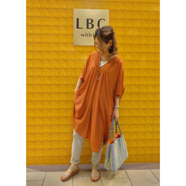 【LBCウィズライフ】Vネックピンタックセットワンピース