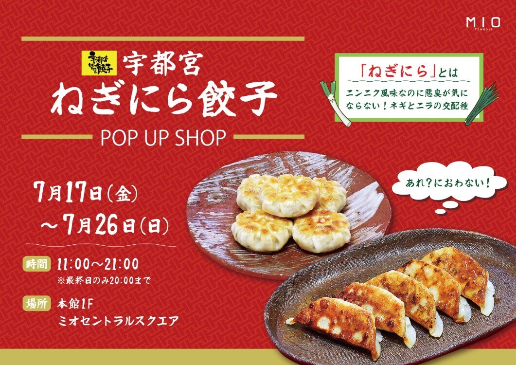 宇都宮ねぎにら餃子 POP UP SHOP